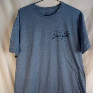 Bone Head Outfitters Blue Graphic Tee With Logo On Front And Back L Time Out